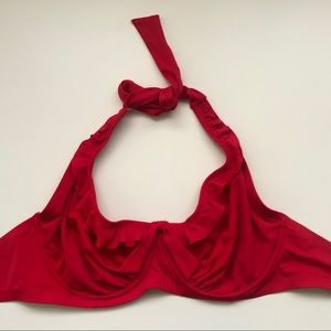 Pour Moi Red Halter Bikini Top